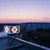 [WIDEO, FOTO] Nowy neon na dachu szpitala wojewódzkiego Megrez